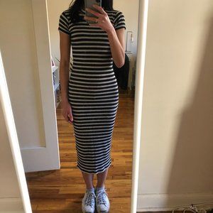 Zara trafaluc ribbed striped dress